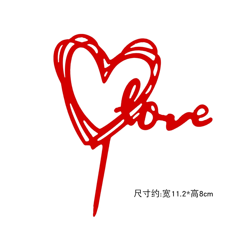 Cake topper heart picks, assorted red/rose and mixed sets, multiple pack sizes (70–100 pcs)