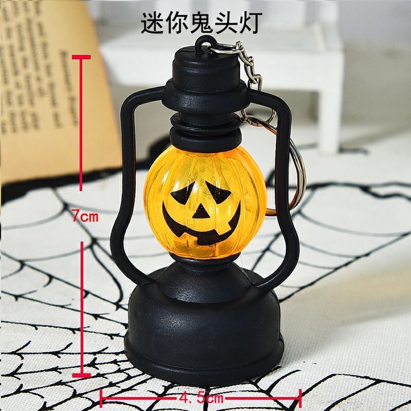 Halloween accesorios de disfraz lámpara de vela lámpara de calabaza fantasma día decoración de terror LED lámpara de vela electrónica colgar llavero
