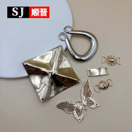 金属胸前连接扣内衣泳衣比基尼装饰扣异形不规则合金配饰箱包辅料