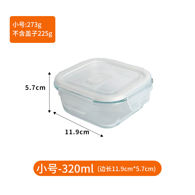 320ml cuadrado transparente con poros ordinarios