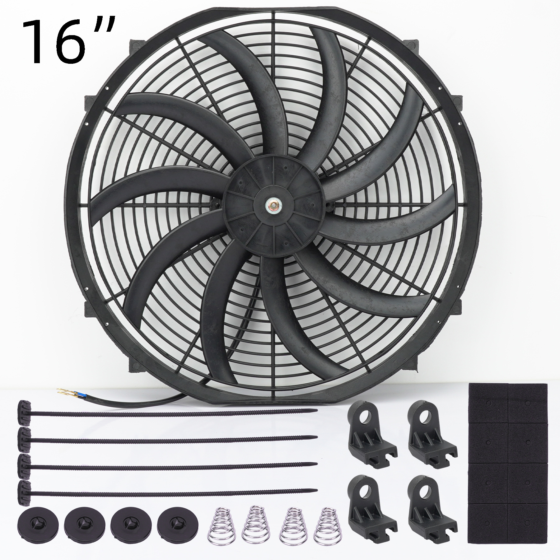Radiator fan universal 12V 80W120W automobile oil-cooled and air-cooled electric push-pull kit cooling system