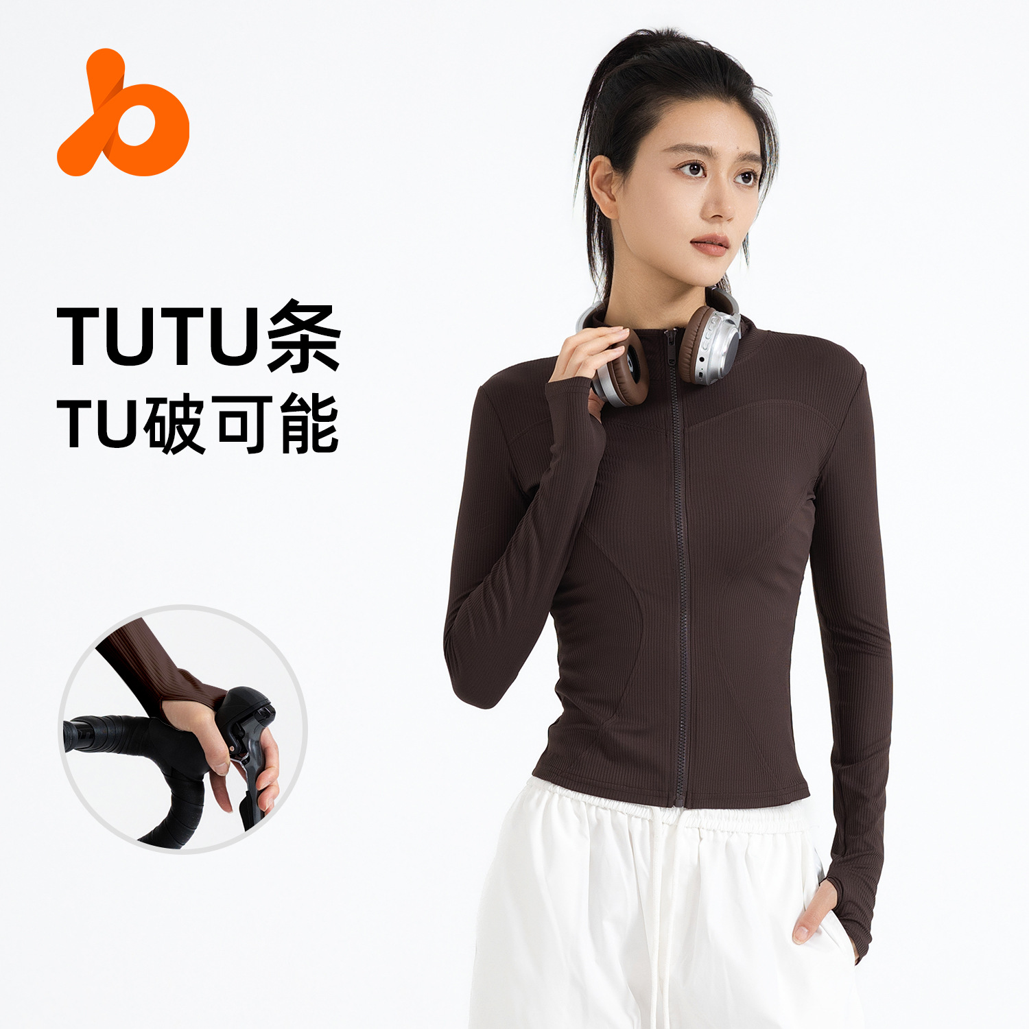 Juyitang nueva chaqueta deportiva delgada con cuello alto a rayas para mujer corriendo fitness chaqueta de yoga