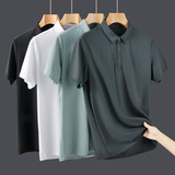 Футболка polo, однотонная цветная футболка с коротким рукавом, трендовая летняя одежда