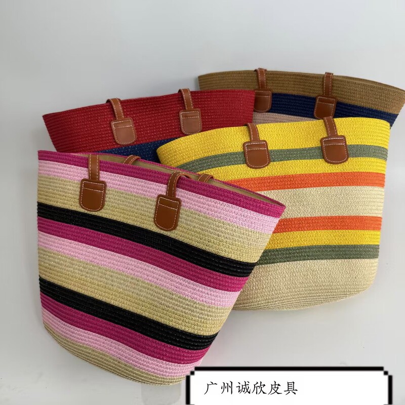 Big Sale Woven Bag, Straw Woven Large-Capacity Bag, Women's Shoulder Bag, Commuter Bag, High-Quality Tote Bag, Niche
