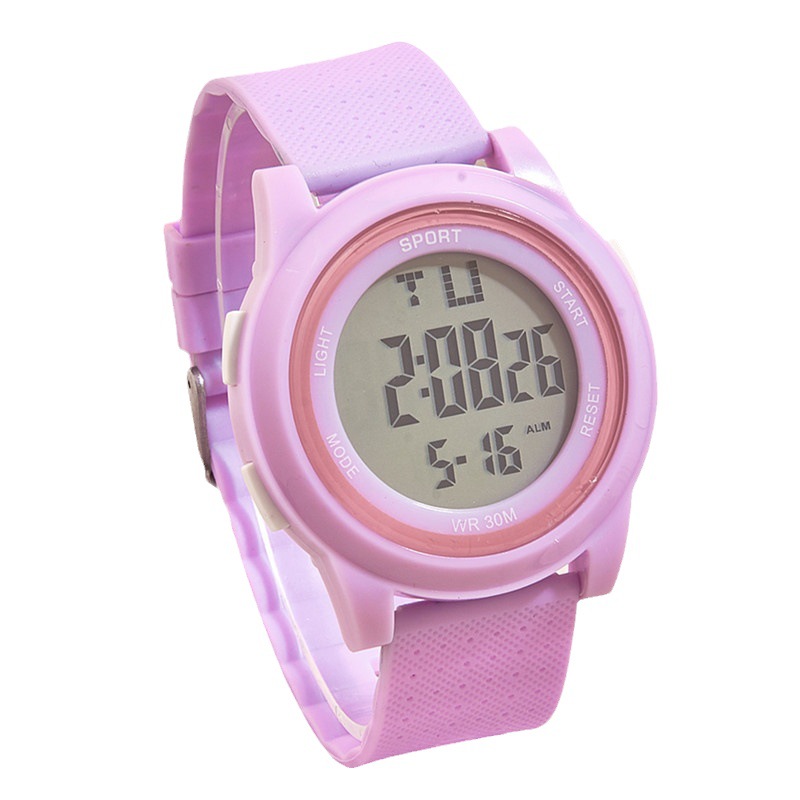Moda macaron jalea reloj electrónico chica estudiante lindo redondo Niño niños reloj impermeable escuela secundaria