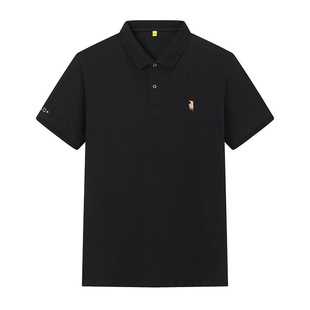 2025 Plus Size Plus Size Lapel Short-Sleeved T-Shirt Men's Fat Guy Loose Sports Polo Shirt Pure Cotton Half-Sleeved T-Shirt
