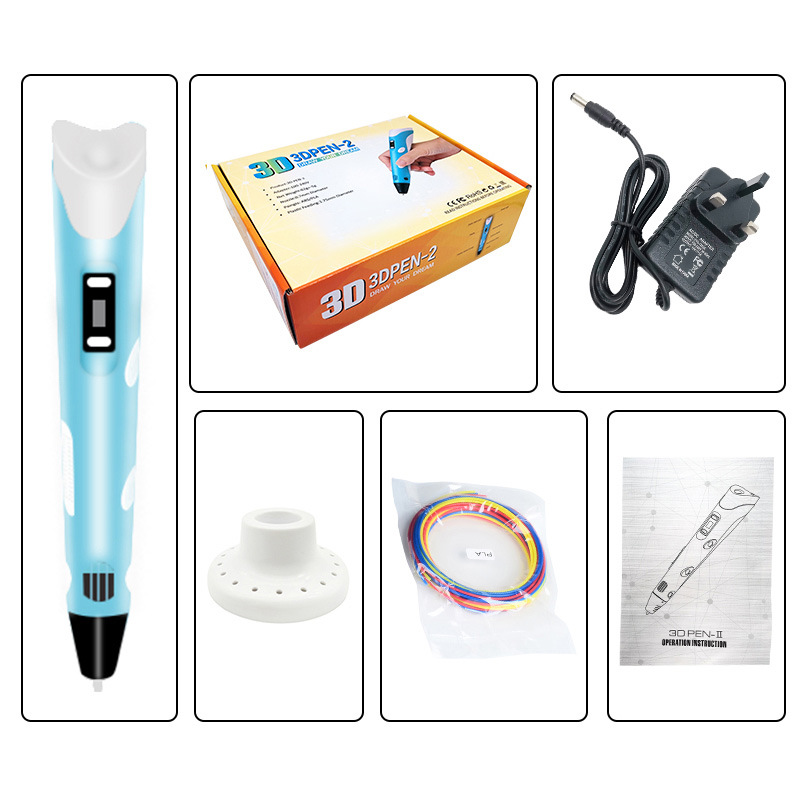 Suministro directo de fábrica Bolígrafo de impresión 3D de segunda generación Pintura tridimensional Pincel de graffiti Explosión de comercio exterior transfronterizo Regalo para niños Estudiantes