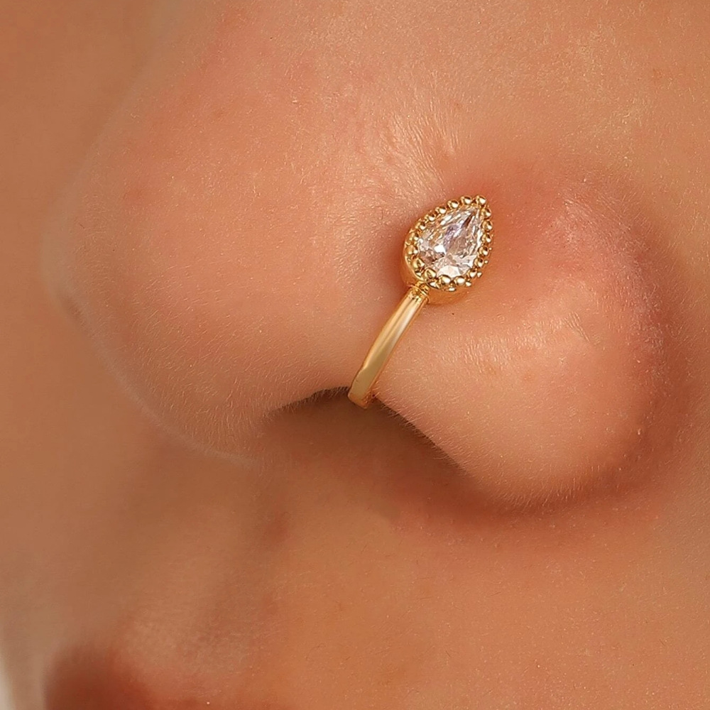 1 Pièce Anneaux De Nez Et Goujons Style Simple Star Lune Argent Sterling Placage Piercing Au Nez display picture 14