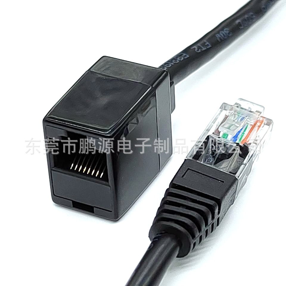 厂家供应RJ45母座延长线 CAT5e网络连接插座公转母转换插座批发