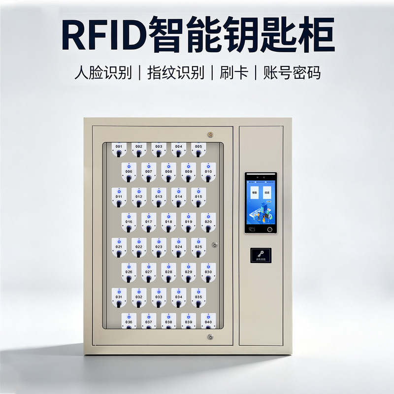 RFID smart key cabinet, facial recognition key storage cabinet, smart key management cabinet for organizations and properties, customizable
