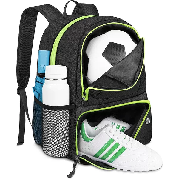 Source Factory Customized Amazon Explosive Football Pattern Outdoor Student Sports Large Capacity Football Backpack Schoolbag