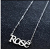 Advanced fashionable universal necklace stainless steel with letters, Korean style, high-quality style