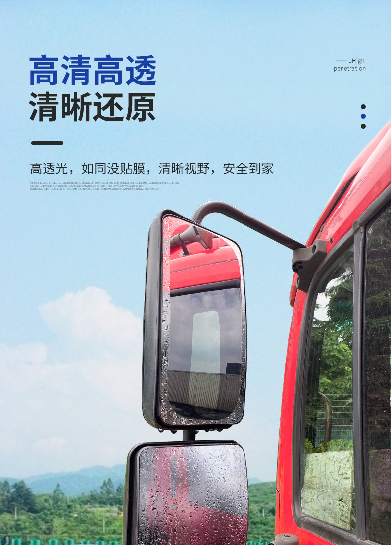 Rearview Mirror Rain-Proof Film, Anti-Fog Film, Anti-Glare Car Film, Reflector Wiper, Reversing Mirror, Waterproof Glass
