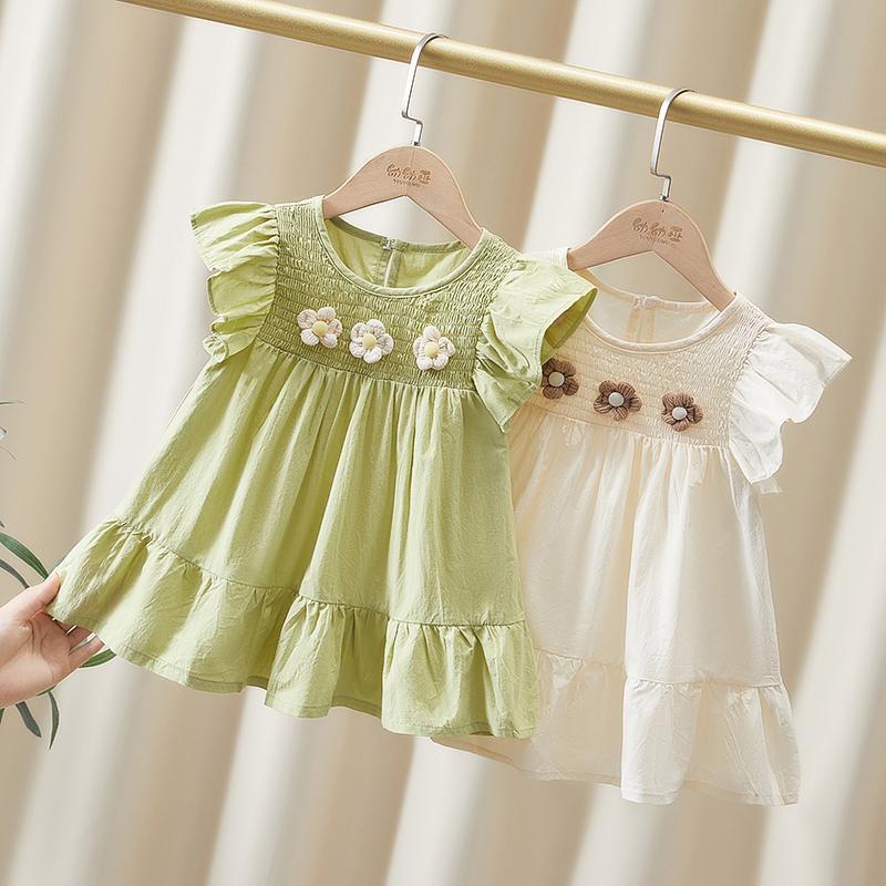 Children's Sleeveless dress Girls Summer New Little Girl Sweet Western Style Princess Dress Baby Girl Summer Dress