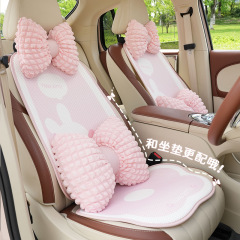 車のヘッドレストのネットの赤いバタフライの形のシュークリームの格の車の首の枕の抱き枕の夏のかわいい快適な車の腰は女性に寄りかかります。