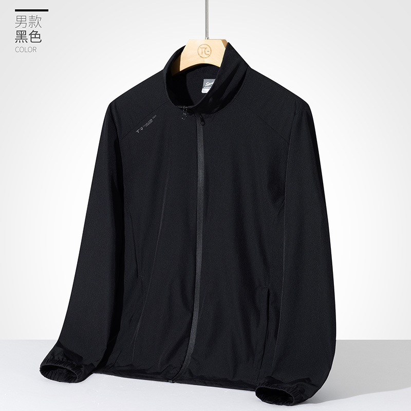 Hielo ultra delgado ropa de protección solar de manga larga anti-UV de una sola capa de piel abrigo ventilador nuevo abrigo de trabajo al aire libre