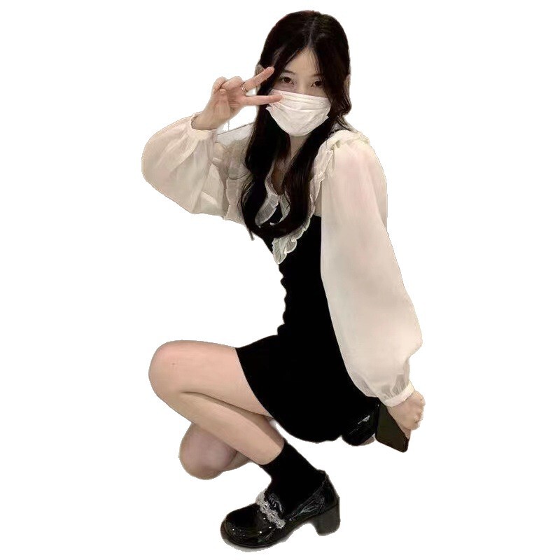 少女法式连衣裙2025早秋初恋甜美感名媛小香风娃娃领设计优雅百搭|undefined