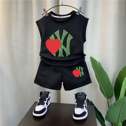 Summer Vlogger Kids' Tank Top Set 2024 Korean Version New Arrival Baby Thin Clothing Children's Stylish Two-Piece Set