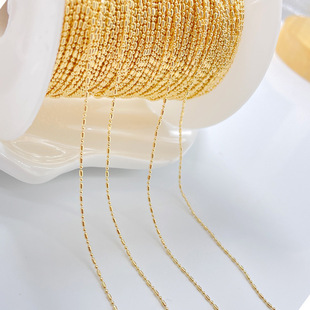 Zhongxing New 14K Tassel Chain All-match Necklace Light Luxury Cold Style Chain Color-retaining Gold Necklace Bracelet Accessories