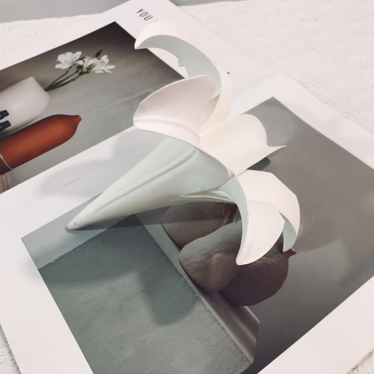 넷 레드 웨딩 강당 천장 철 대포 백합 PU16cm 인공 꽃 수제 DIY 웨딩 홈 장식 소품 가짜