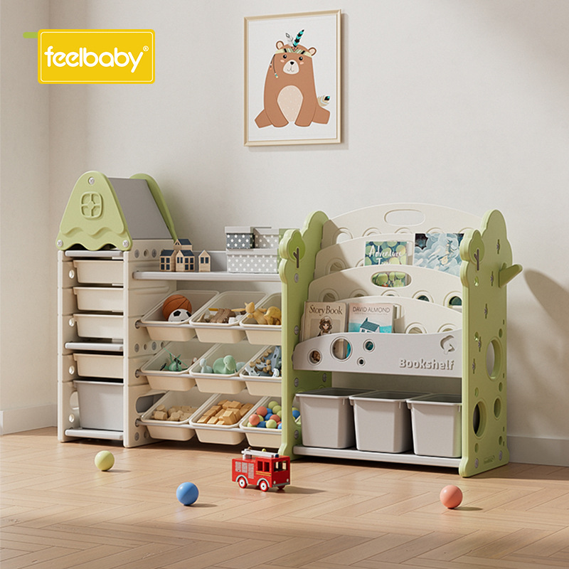 Yayakids large-capacity bookshelf storage rack floor-to-ceiling desk…