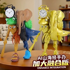山海经融合版木棍通通通网红桌面摆件AI玩具山海经怪物玩具模型