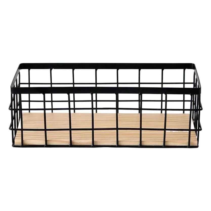 Caja de almacenamiento de estilo japonés caja de almacenamiento de hierro cosméticos acabado cuarto de baño escritorio colgante de pared estante de almacenamiento colgante de pared acabado