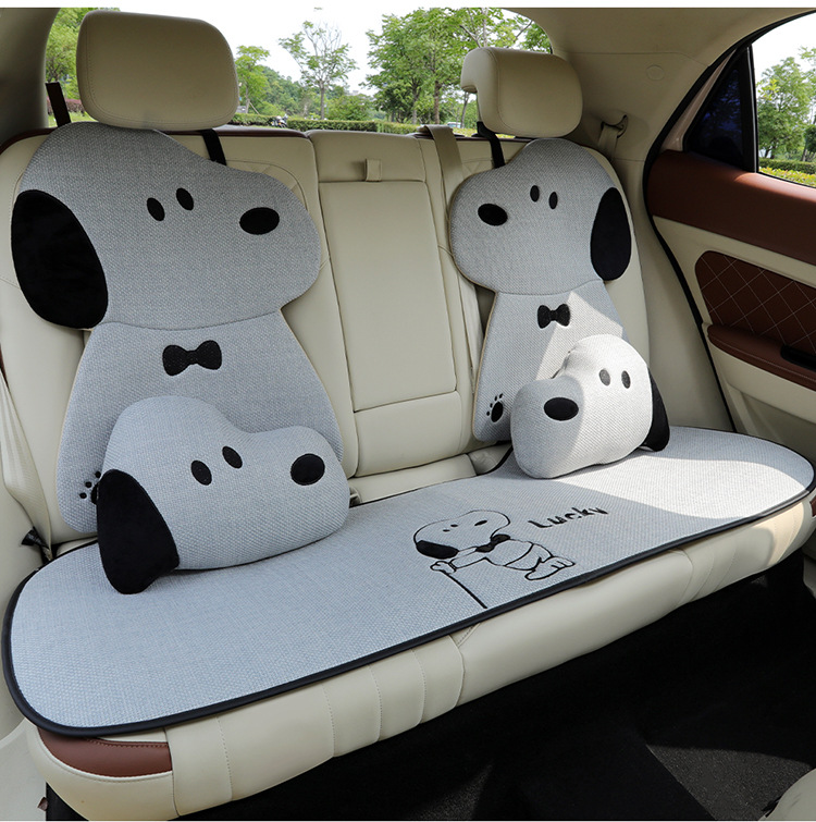 Car seat cushion for all seasons, cute cartoon internet-famous seat cover, simple internet-famous car seat cover, single piece