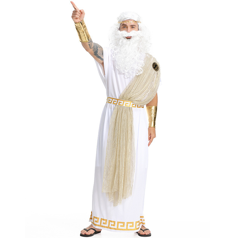 Halloween Costume Greek Mythology Story Prince Zeus Cosplay Adult Male Stage Performance Costume Cross-Border Halloween Costume Greek Mythology Story Prince Zeus Cosplay Adult Male Stage Performance Costume Cross-Border