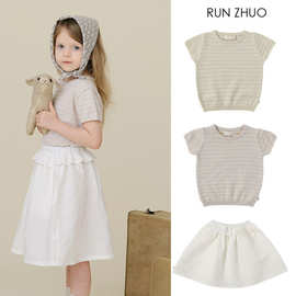 预售 2026春夏BENE同款韩版棉纱贝拉针织短袖搭配棉麻纯白半身裙