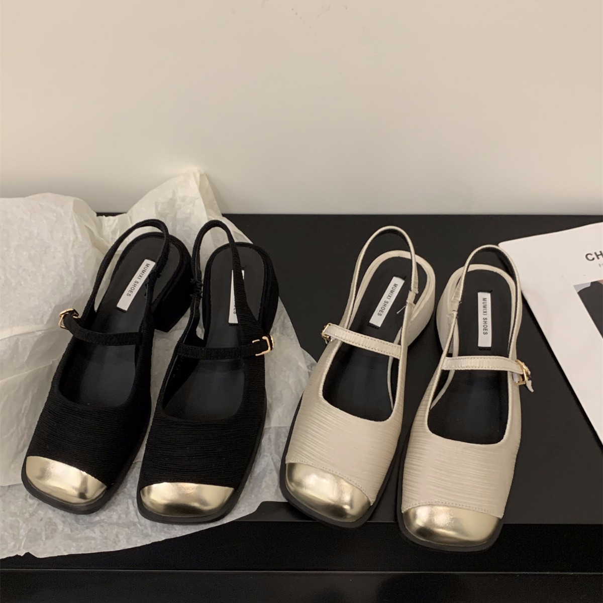 Pequeña brisa fragante negra francesa sandalias marizhen zapatos de hadas 2024 nuevos tacones altos en la brisa nocturna de verano