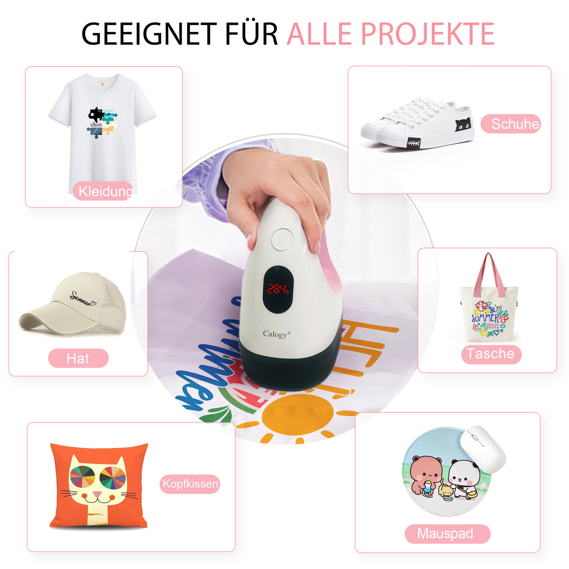 Transfronterizo con LED mini prensa en caliente máquina de transferencia en caliente máquina de dibujo en caliente, 3 velocidades 180 ° mantenimiento de temperatura de calentamiento rápido