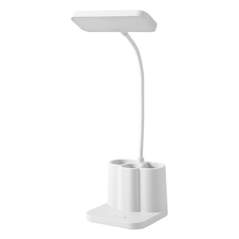 Lámpara de escritorio LED con portalápices, protección ocular, recargable, regalo ideal para estudiantes