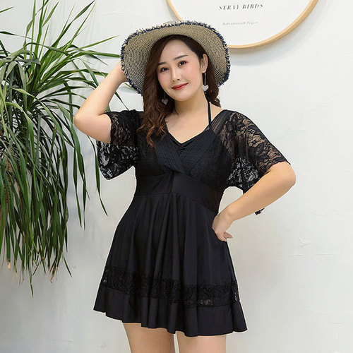 Large size conservative swimsuit for women covering their belly to make them look slimming 200 kilograms of fat mm hot spring plus fat plus large hot spring swimsuit wholesale