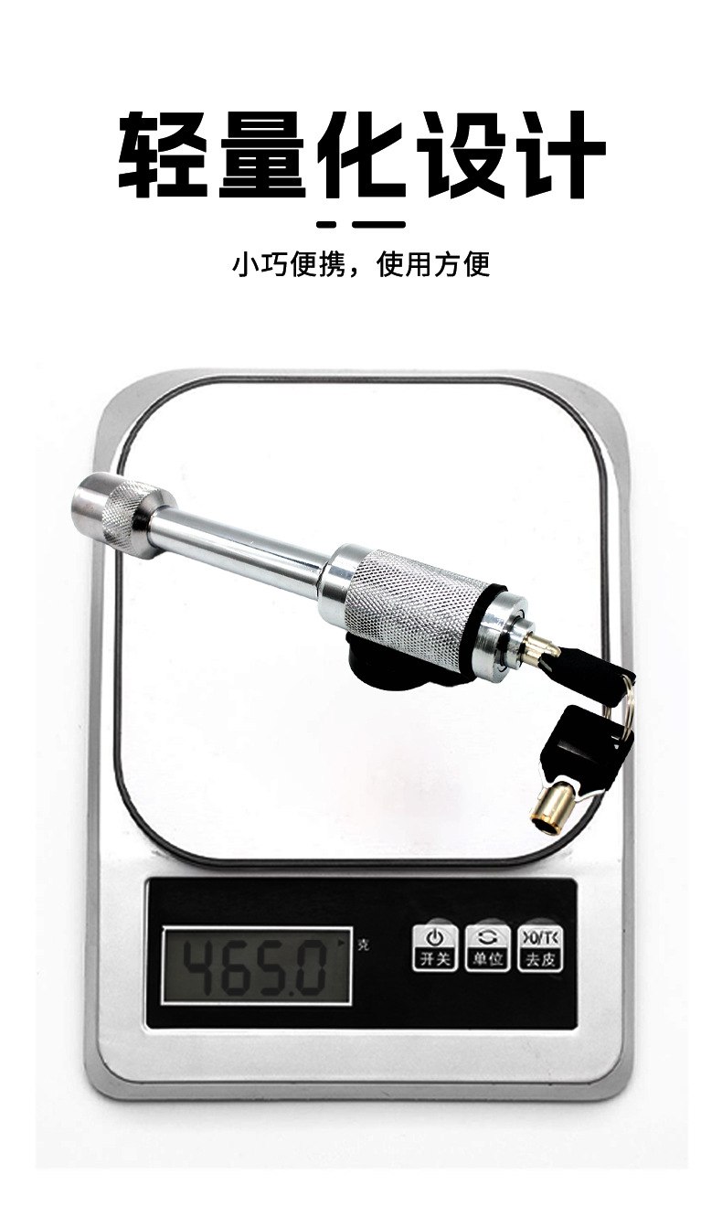 Car Trailer Hook Latch Lock Off-Road Anti-Theft Latch Lock Rv Hook Lock Trailer Lock Stainless Steel Waterproof Anti-Theft Lock