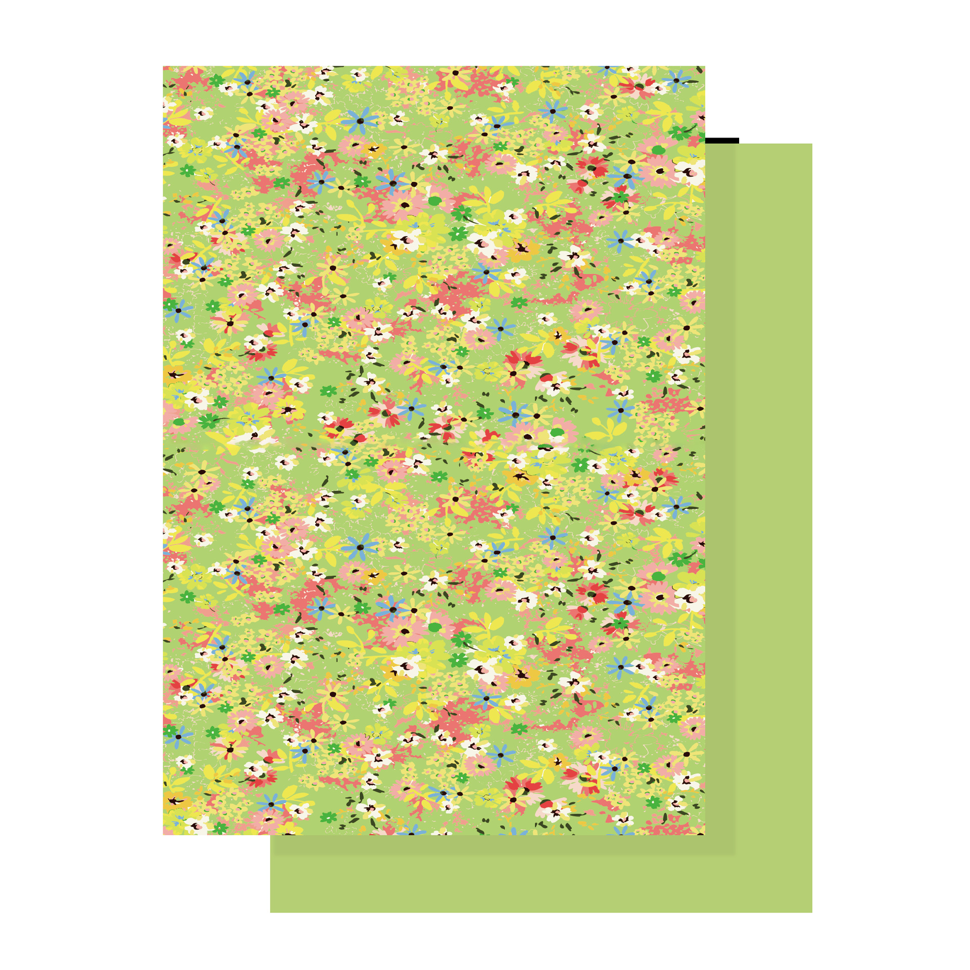 Papel de regalo floral de jardín pequeño de siete colores, embalaje de regalo hecho a mano de bricolaje, floristería, papel de regalo floral