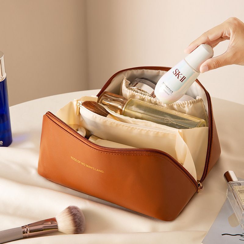 Bolsa de cosméticos de almohada Bolsa de órgano de gran capacidad Bolsa de almacenamiento portátil de alta calidad para mujer Bolsa de lavado engrosada de viaje portátil