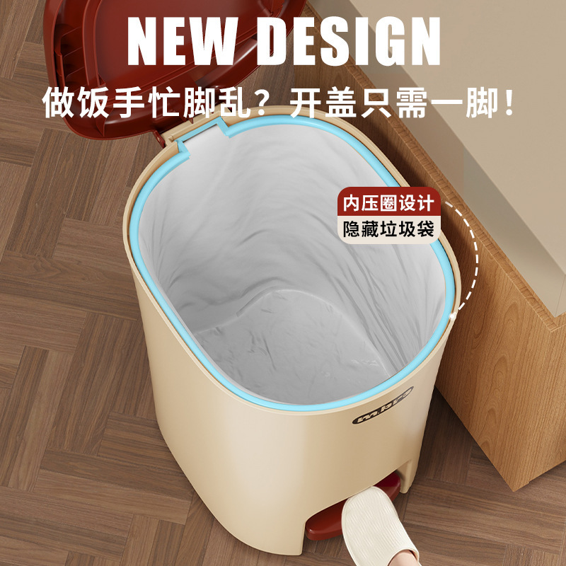 トイレゴミ箱 家庭用トイレ 蓋付き 足踏み式 大型 大容量 高価値 ゴミ箱 2025年新モデル|undefined
