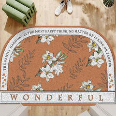 美式半圓圈絨地墊進門入戶蹭土腳墊門口地毯家用防滑門外耐髒門墊