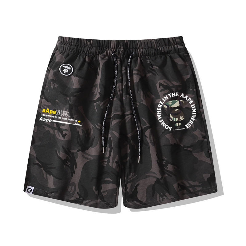 Summer New APE Camouflage Shorts Men's Loose Sports Pants Five-point Pants Beach Pants Ape Head Casual Pants