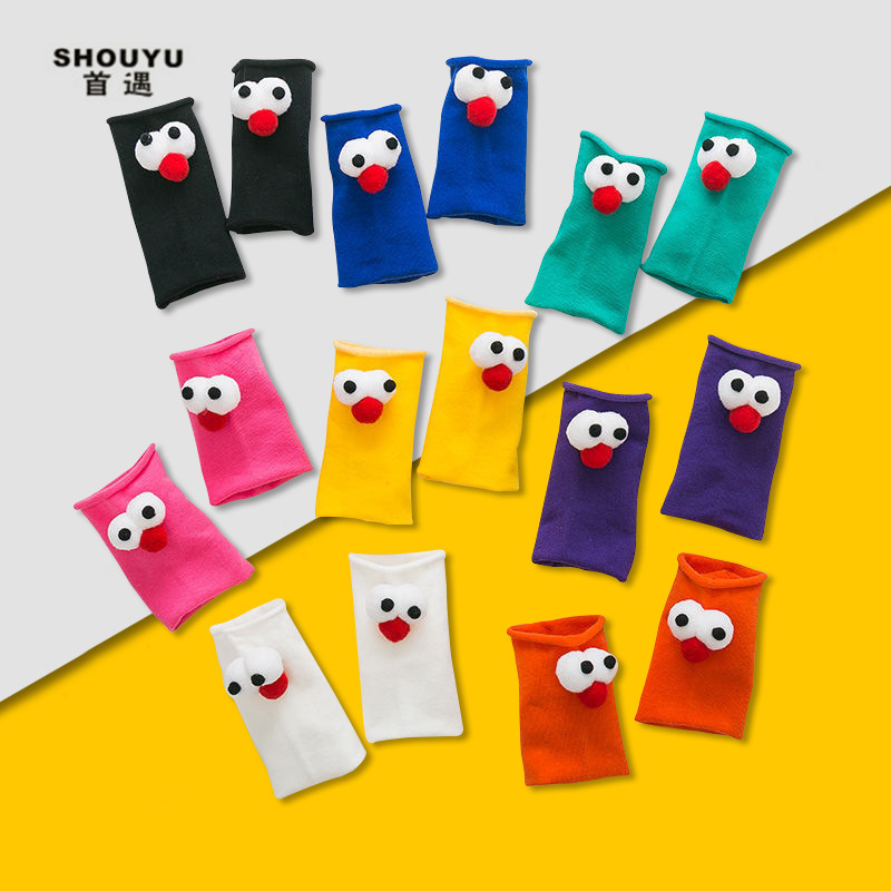 2019 New tremolo with Sesame Street socks women's socks cartoon week pile socks cute Japanese long