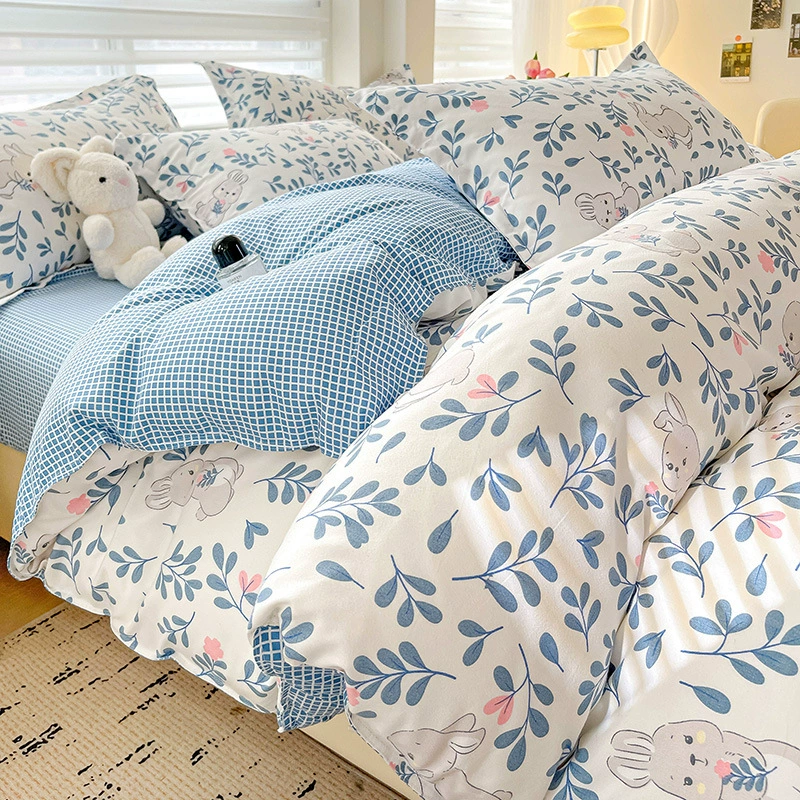 Хлопковый комплект постельного белья для мамы и малыша, 3/4-комплект, наволочки 48×74 см, против катышков и цветоустойчивый