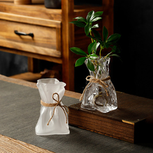 创意加厚玻璃花瓶简约透明水培插花器小众客厅绿植摆件感轻奢