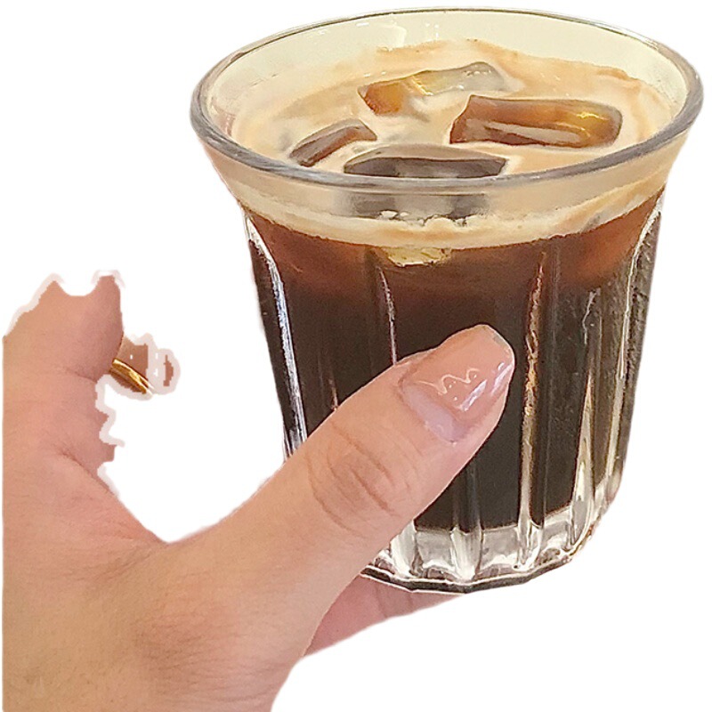 Dirtyコーヒーカップアメリカマカオ白氷ラテカップ冷杯古典レトロ200mlガラスカップins風|undefined