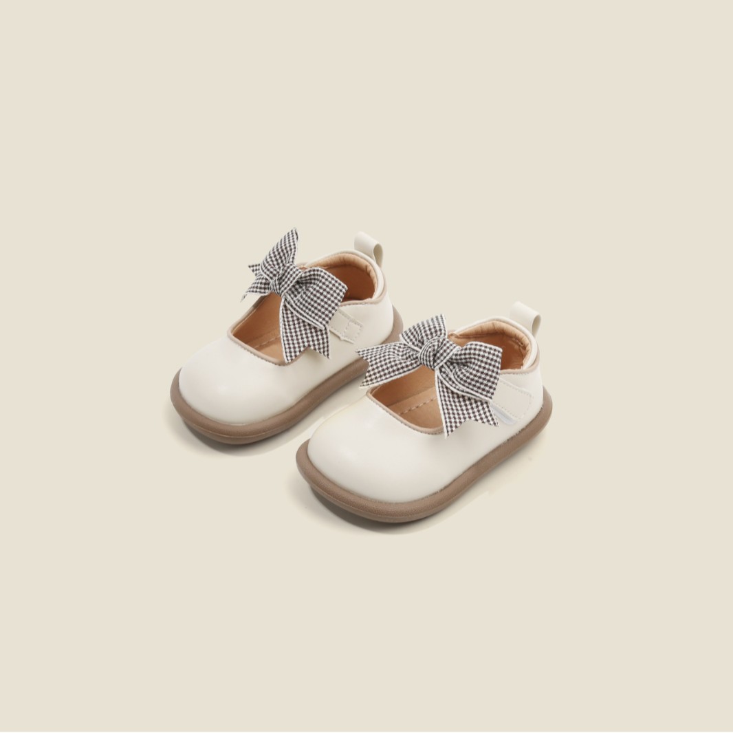 Maibu bear toddler shoes baby children's shoes baby girls' shoes Spring and Autumn new small leather shoes bow princess shoes