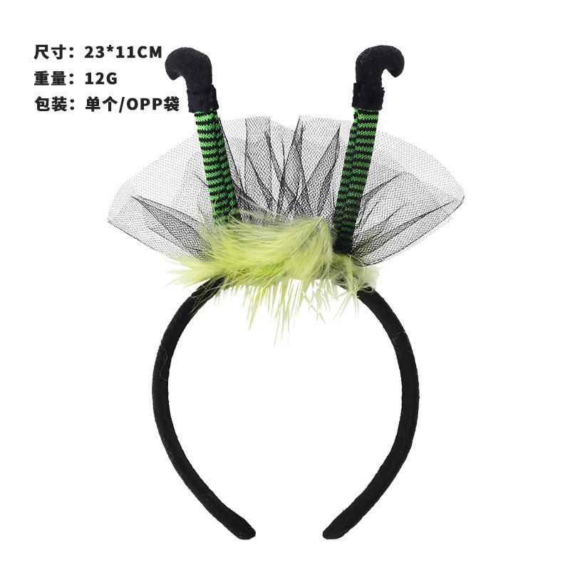 Accesorios de diadema de pierna de bruja de Halloween Diadema de bruja Diadema de bruja Decoración de fiesta de festival de fantasmas Accesorios de fiesta de disfraces