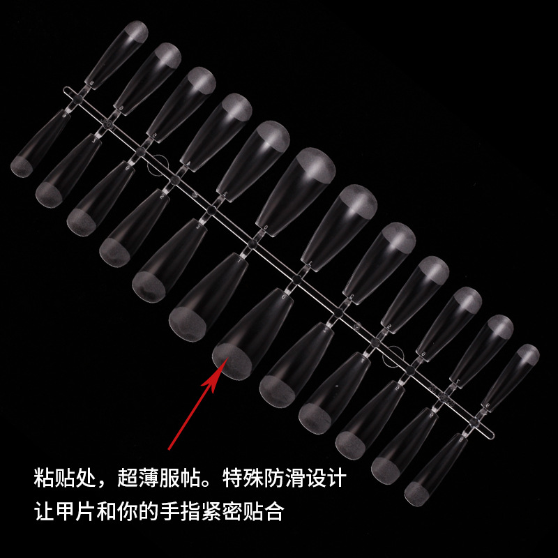 Arte de uñas tallado libre esmalte de uñas trapezoidal gota de agua almendra esmerilado pasta completa media pasta extensión 504 ultra-Delgado esmalte de uñas sin costuras