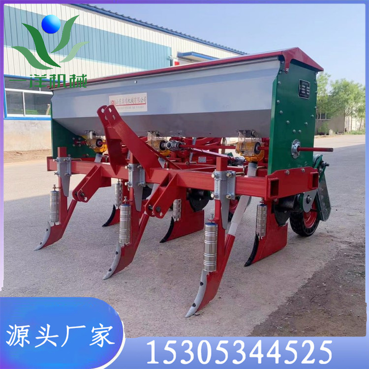 全悬浮式玉米播种机大豆四轮拖拉机带双行三行四行苞米玉米播种机