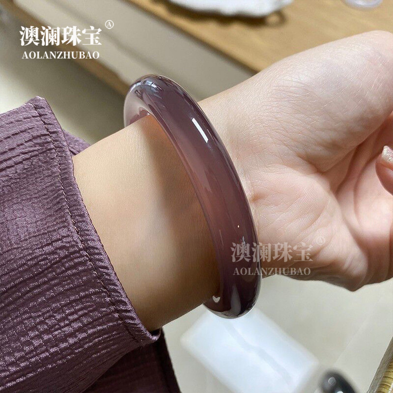 メーカー卸売アイスキングパープルカルセドニーブレスレット翡翠ブレスレット古代スタイル外モンブレスレット女性用|undefined