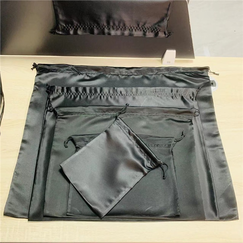 새틴 번들 포켓 여행 저장 가방 가방 방진 가방 신발 끈 헝겊 가방 고급 포장 가방 인쇄 가능한 로고